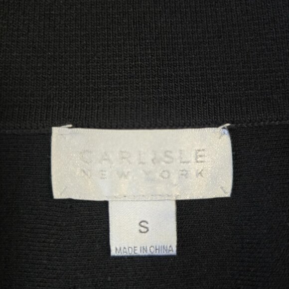 Carlisle New York Black & White Pleated long tennis Skirt size S elastic waist - Picture 3 of 6